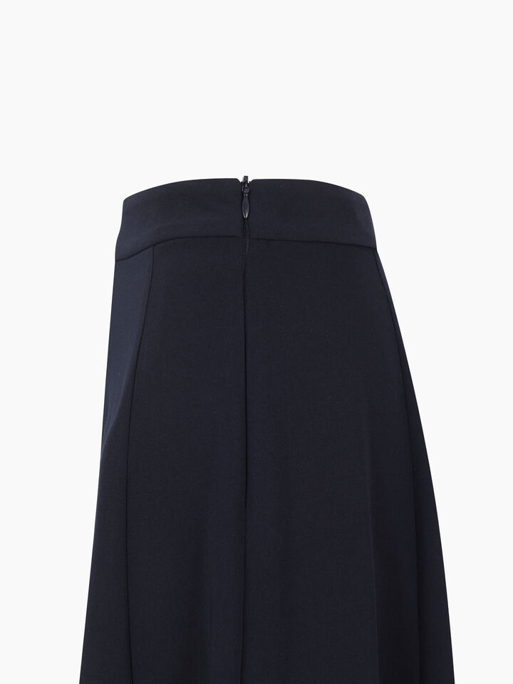 Dark blue asymmetrical skirt - sisley k longuette skirts - Dark Blue | Sisley K image number 4